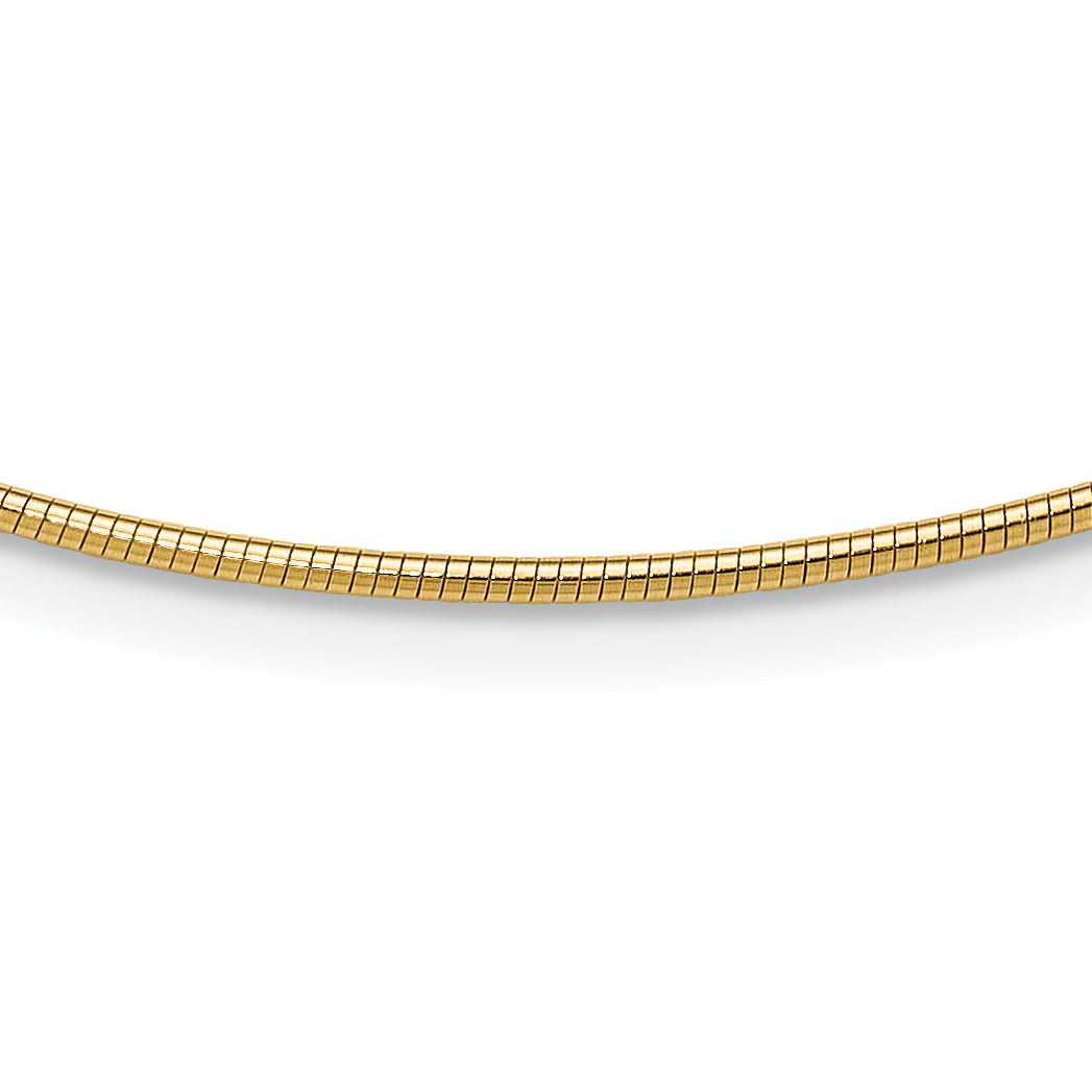 10K Yellow Gold 1.4mm Round Omega