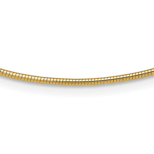 10K Yellow Gold 1.4mm Round Omega