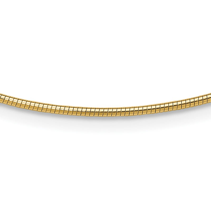 10K Yellow Gold 1.4mm Round Omega