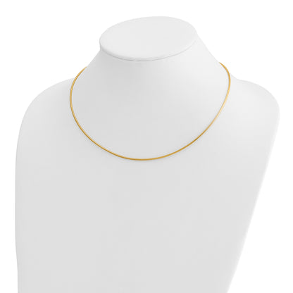 10K Yellow Gold 1.4mm Round Omega