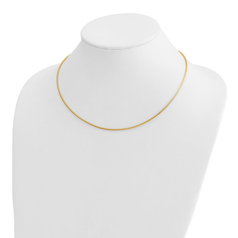 10K Yellow Gold 1.4mm Round Omega