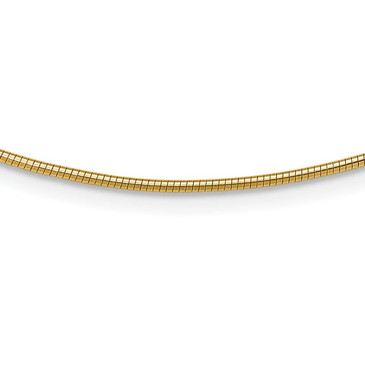 10K Yellow Gold 1.4mm Round Omega