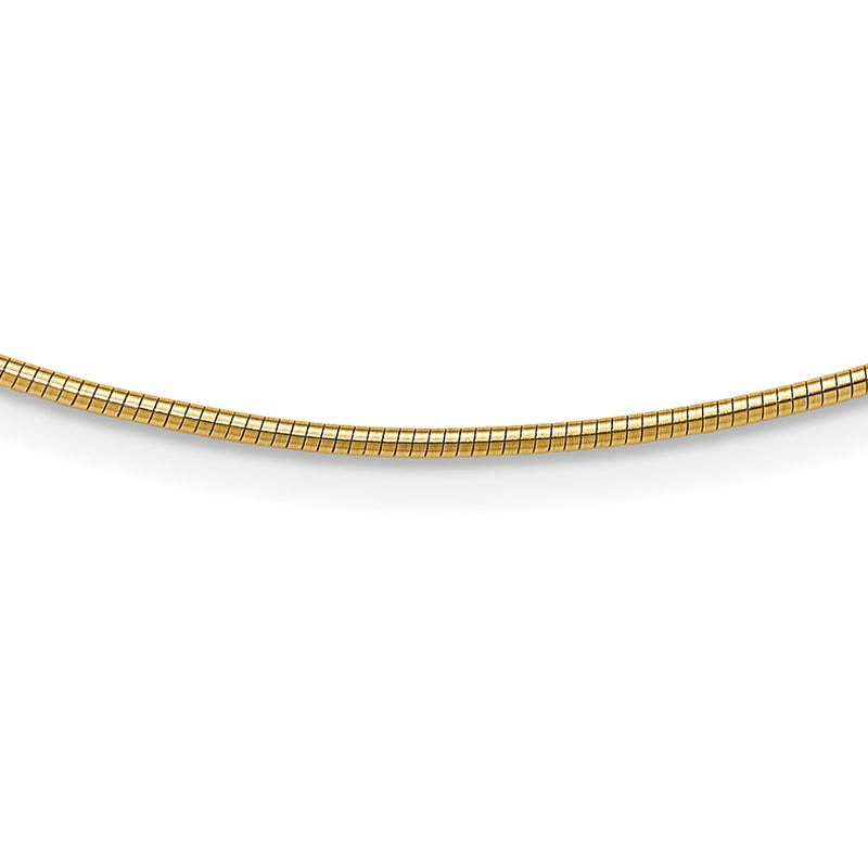 10K Yellow Gold 1.4mm Round Omega