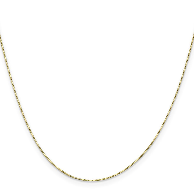 24 Inch 10K .5mm Box Chain Necklace