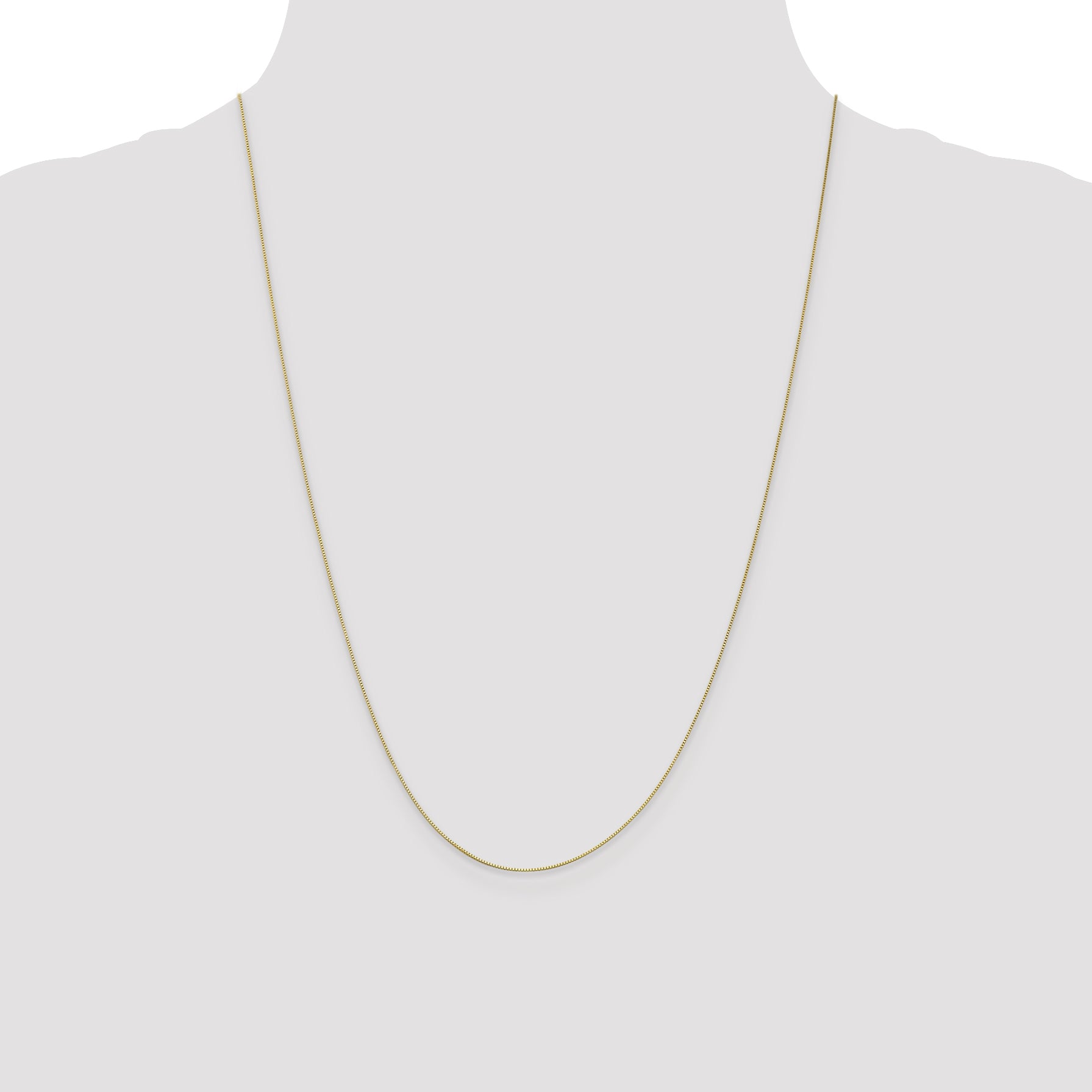24 Inch 10K .5mm Box Chain