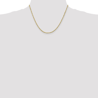 18 Inch 10K 1.7mm Singapore Chain Necklace