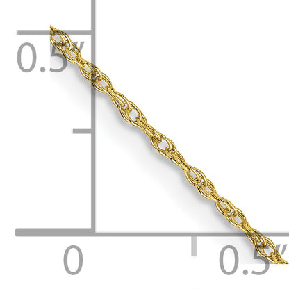 14 Inch 10K .8mm Lite-Baby Rope Chain