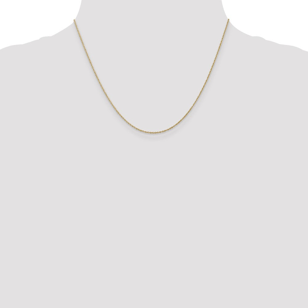 10K Yellow Gold .8mm Lite-Baby Rope Chain Necklace