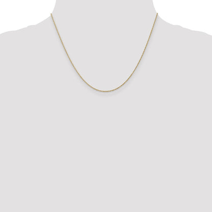 10K Yellow Gold .8mm Lite-Baby Rope Chain Necklace