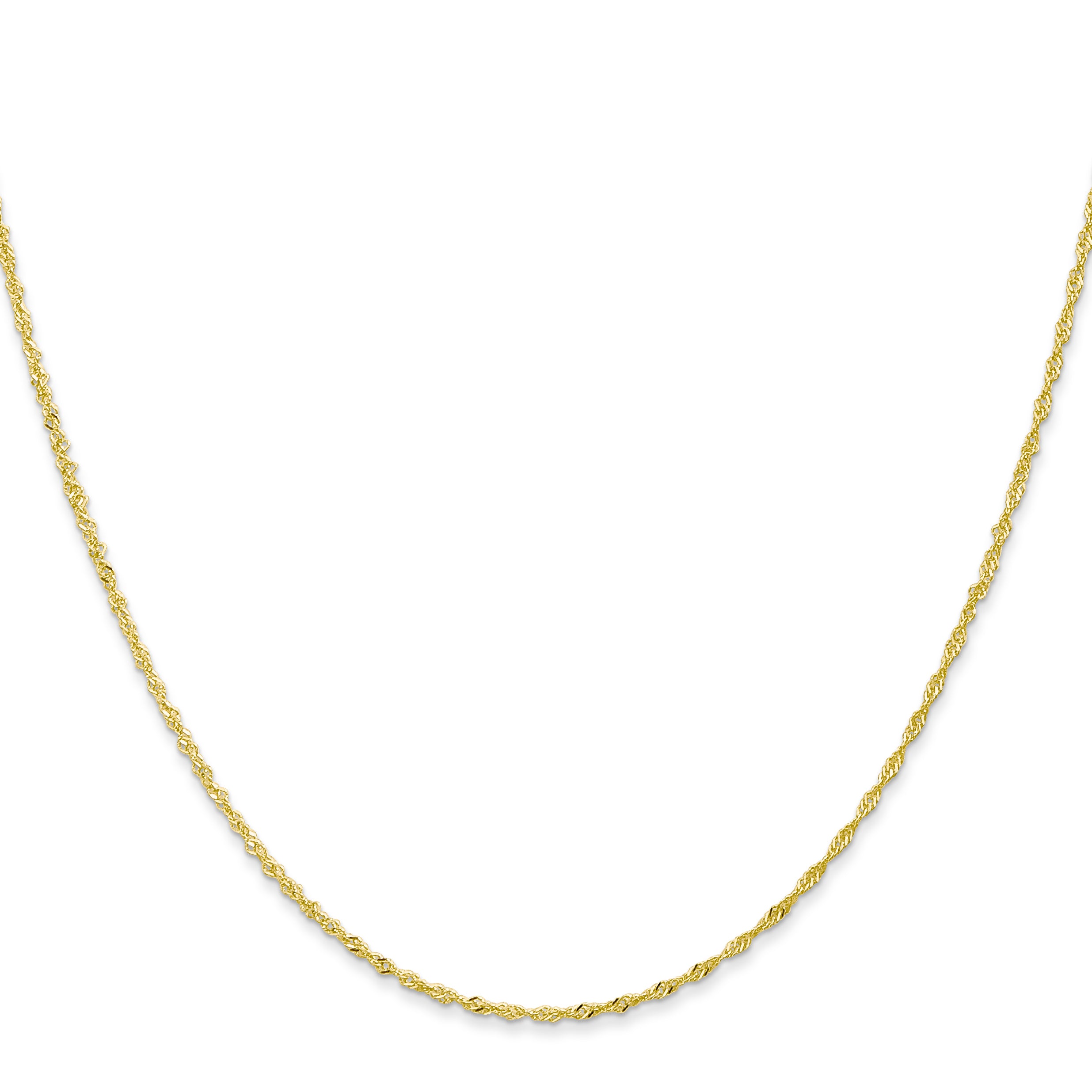 14 Inch 10K 1.1mm Singapore Chain