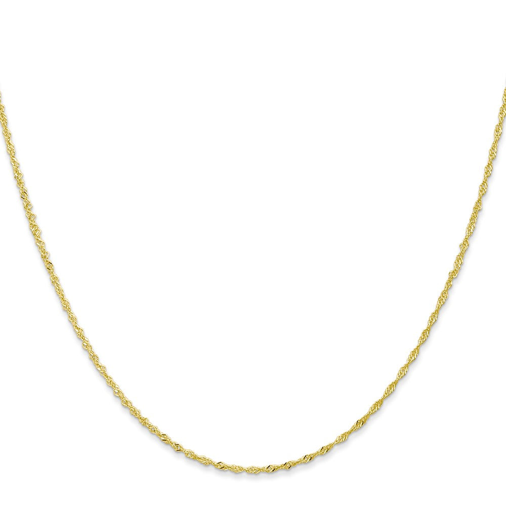 10K Yellow Gold 1.1mm Singapore Chain Necklace