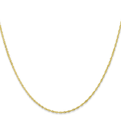 10K Yellow Gold 1.1mm Singapore Chain Necklace