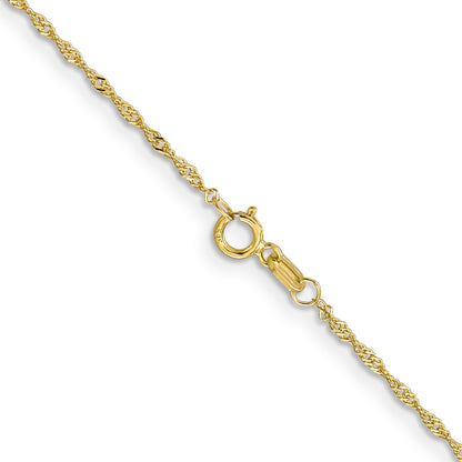 14 Inch 10K 1.1mm Singapore Chain