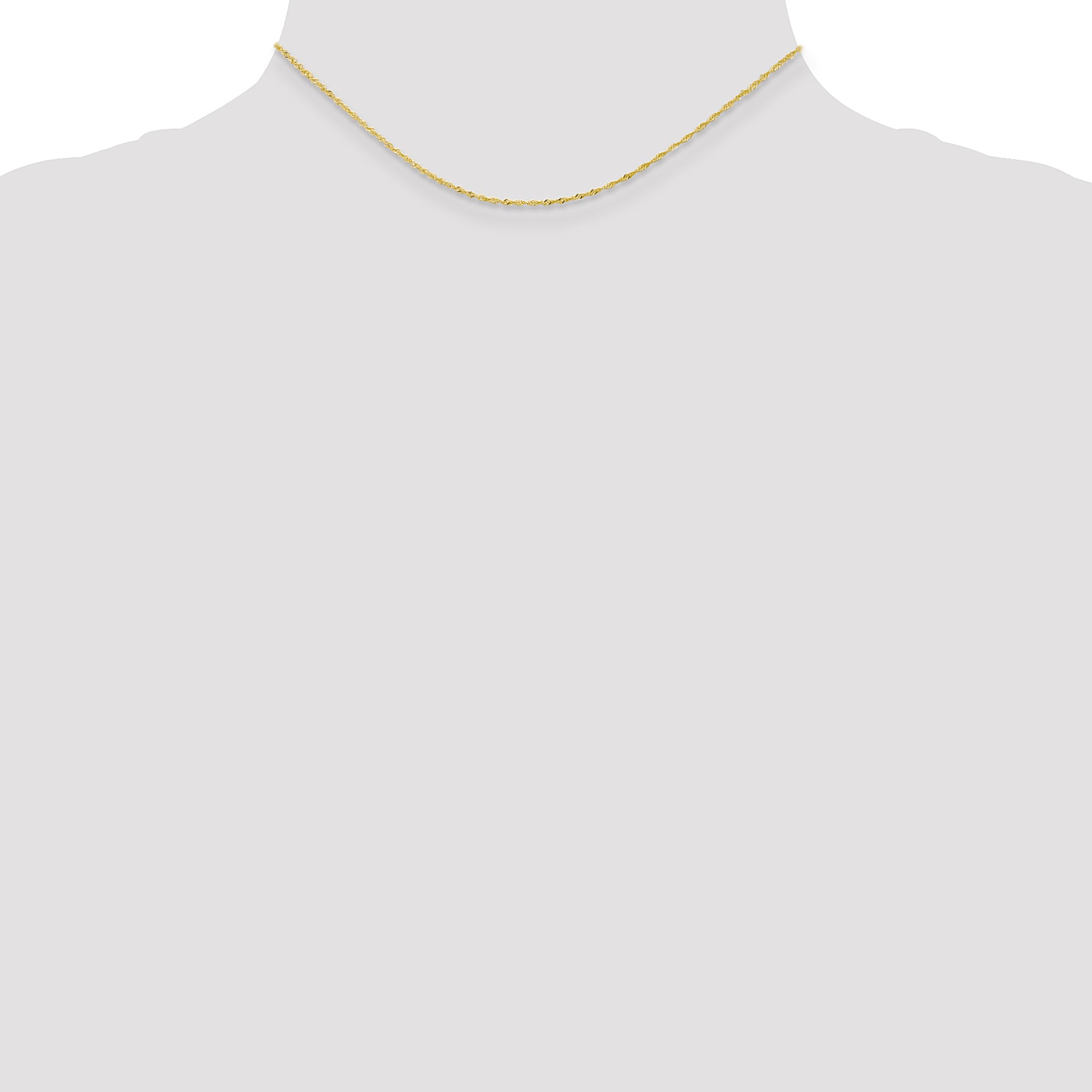 14 Inch 10K 1.1mm Singapore Chain