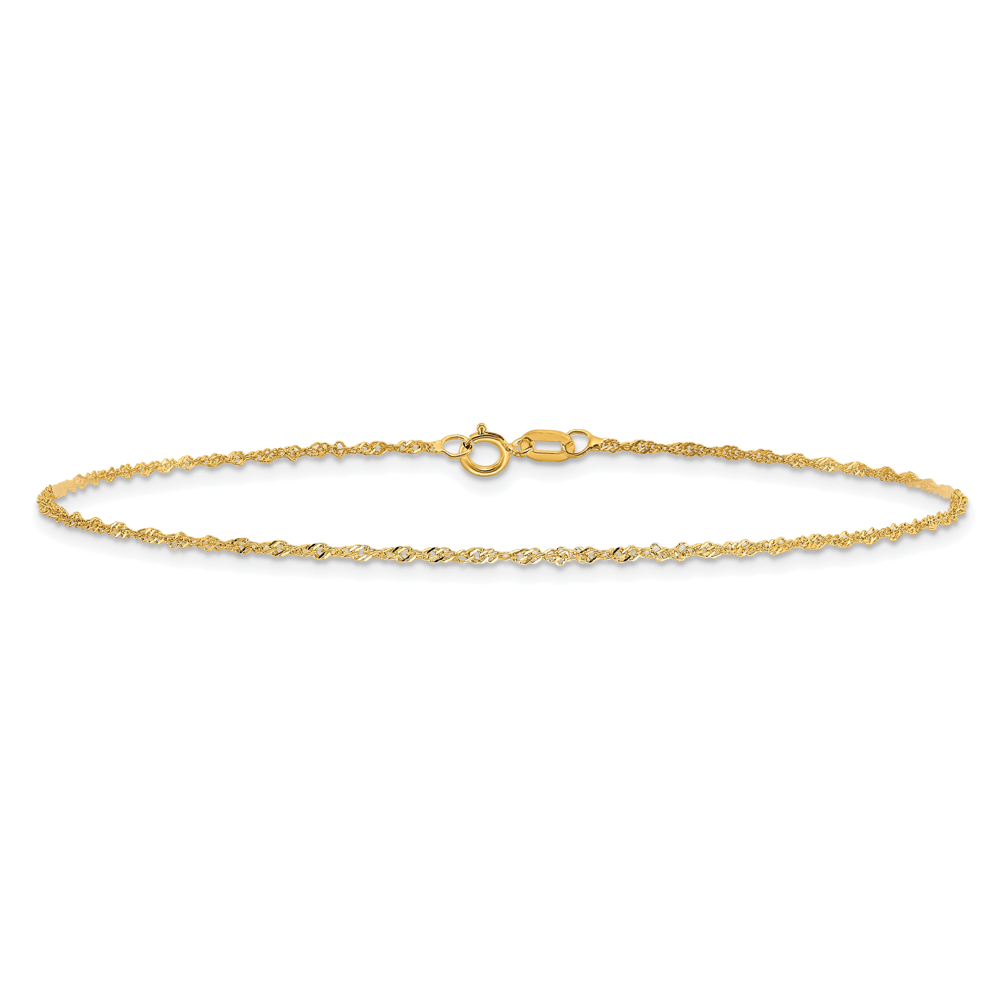 7 Inch 10K 1.1mm Singapore Chain
