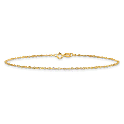 7 Inch 10K 1.1mm Singapore Chain