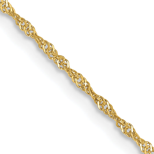14 Inch 10K 1.1mm Singapore Chain