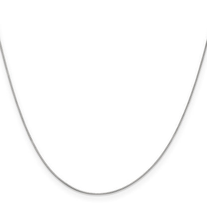 16 Inch 10K White Gold .5mm Box Chain
