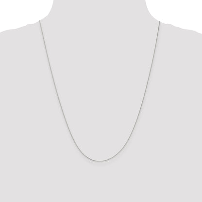 24 Inch 10K White Gold .5mm Box Chain