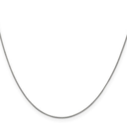 22 Inch 10K White Gold .7mm Box Chain