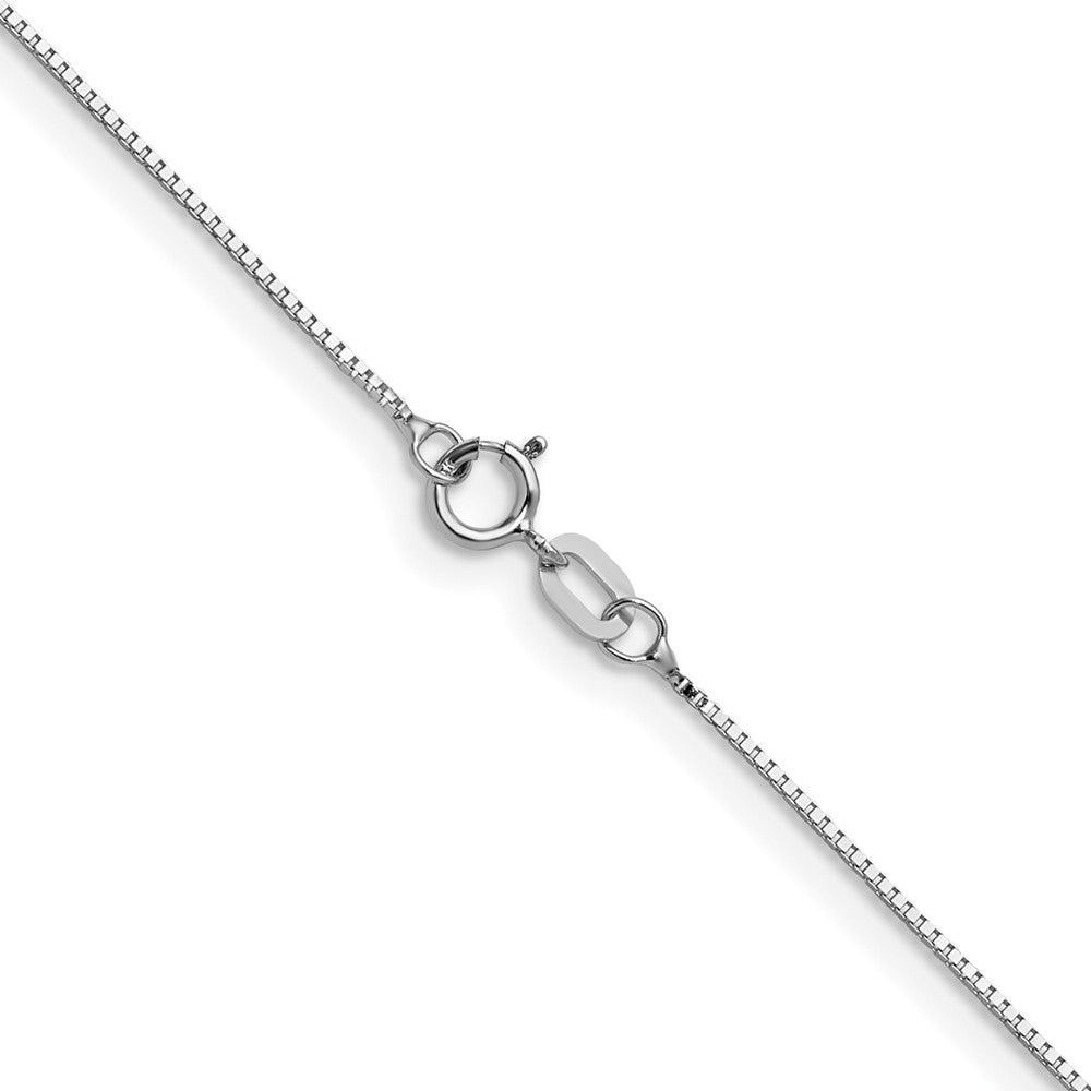 10K White Gold .7mm Box Chain Necklace