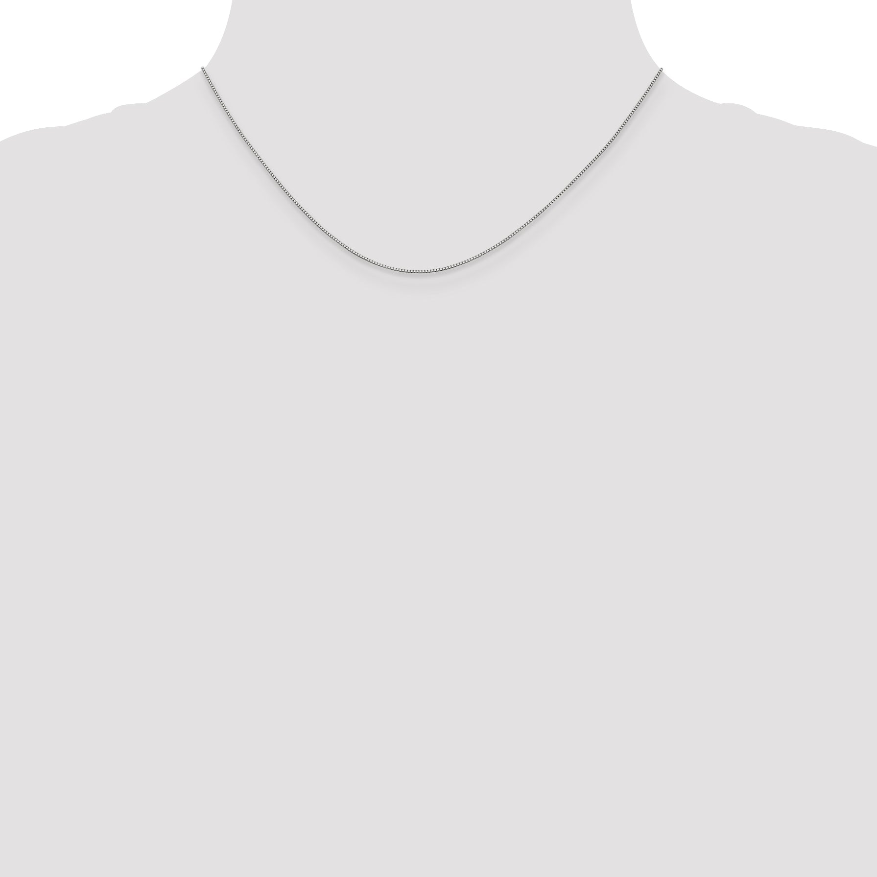 16 Inch 10K White Gold .7mm Box Chain