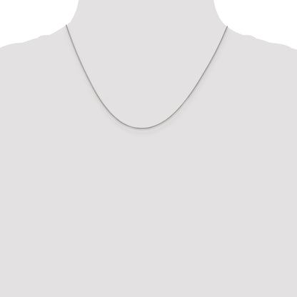 18 Inch 10K White Gold .7mm Box Chain