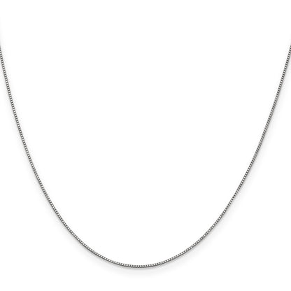 10K White Gold .7mm Box With Lobster Clasp Chain