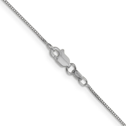 10K White Gold .7mm Box With Lobster Clasp Chain