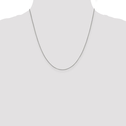 10K White Gold .7mm Box With Lobster Clasp Chain