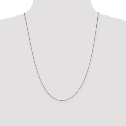 10K White Gold .7mm Box With Lobster Clasp Chain