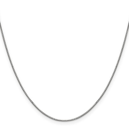 22 Inch 10K White Gold .9mm Box Chain