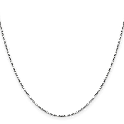 16 Inch 10K White Gold .9mm Box Chain Necklace