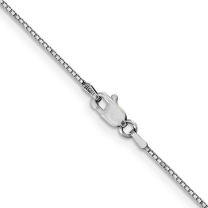20 Inch 10K White Gold .9mm Box Chain
