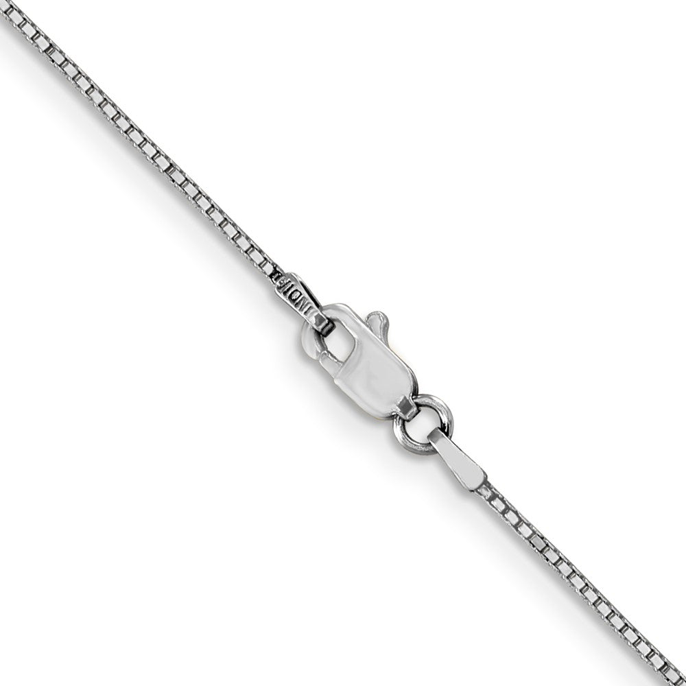 16 Inch 10K White Gold .9mm Box Chain Necklace