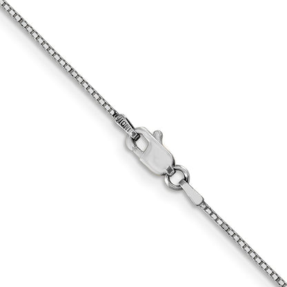 16 Inch 10K White Gold .9mm Box Chain Necklace