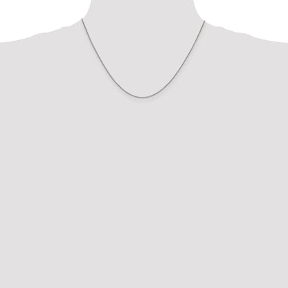 18 Inch 10K White Gold .9mm Box Chain
