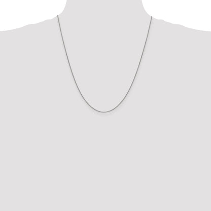 22 Inch 10K White Gold .9mm Box Chain