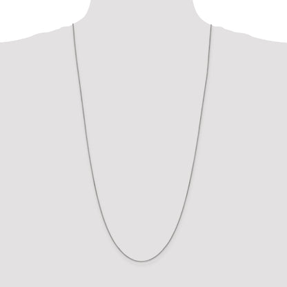 30 Inch 10K White Gold .9mm Box Chain
