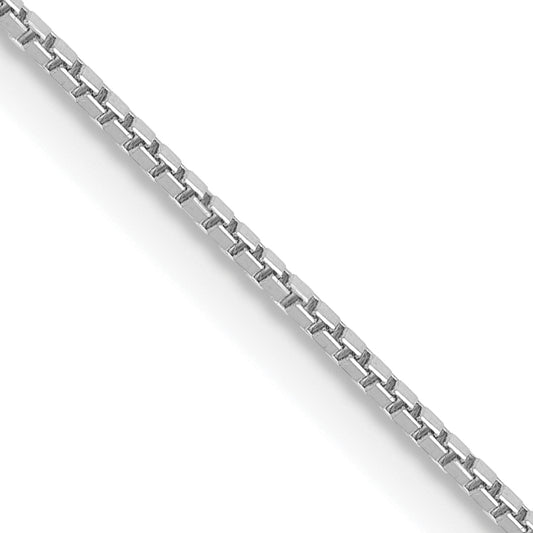 30 Inch 10K White Gold .9mm Box Chain