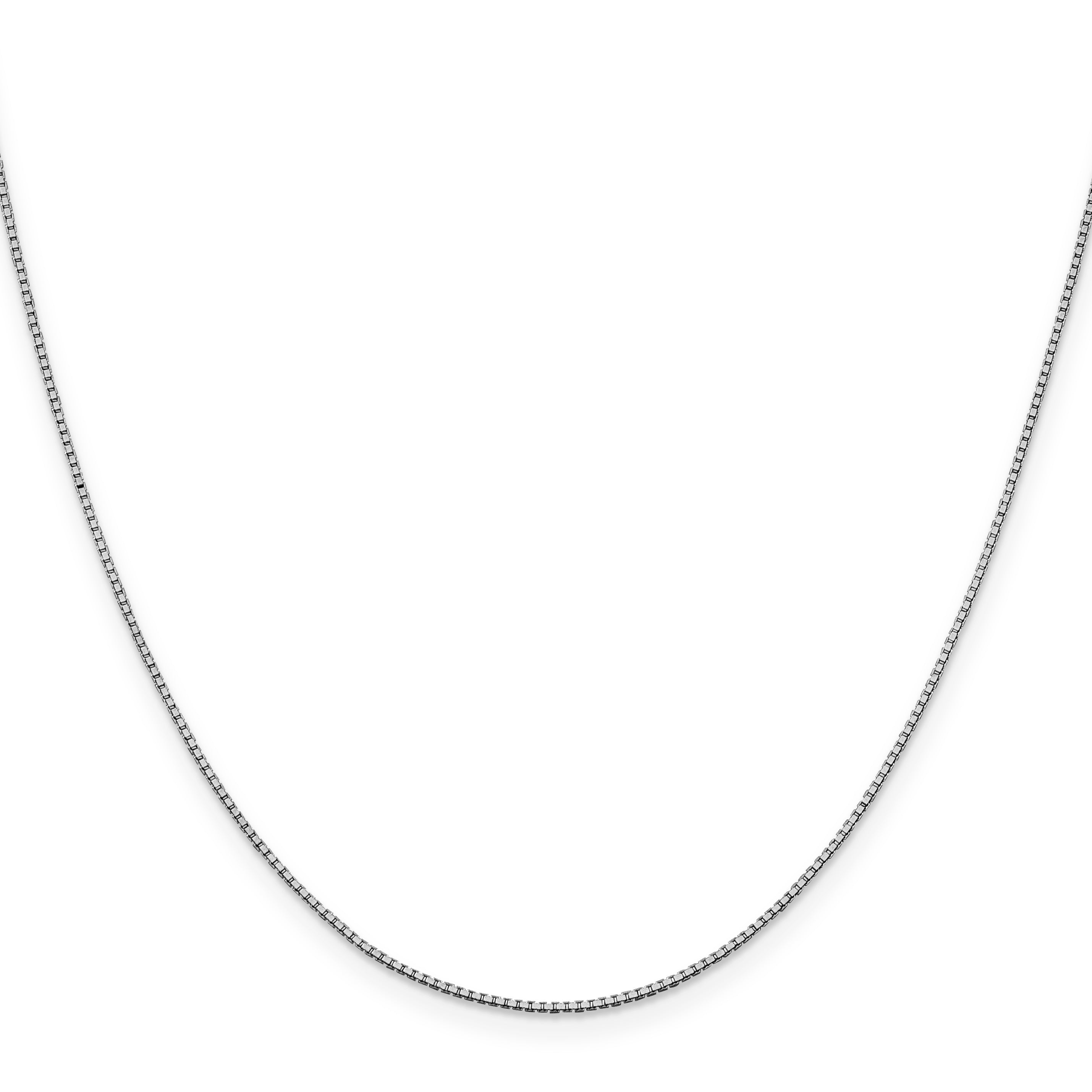 10K White Gold Wg .95mm Box Chain