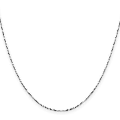 10K White Gold Wg .95mm Box Chain