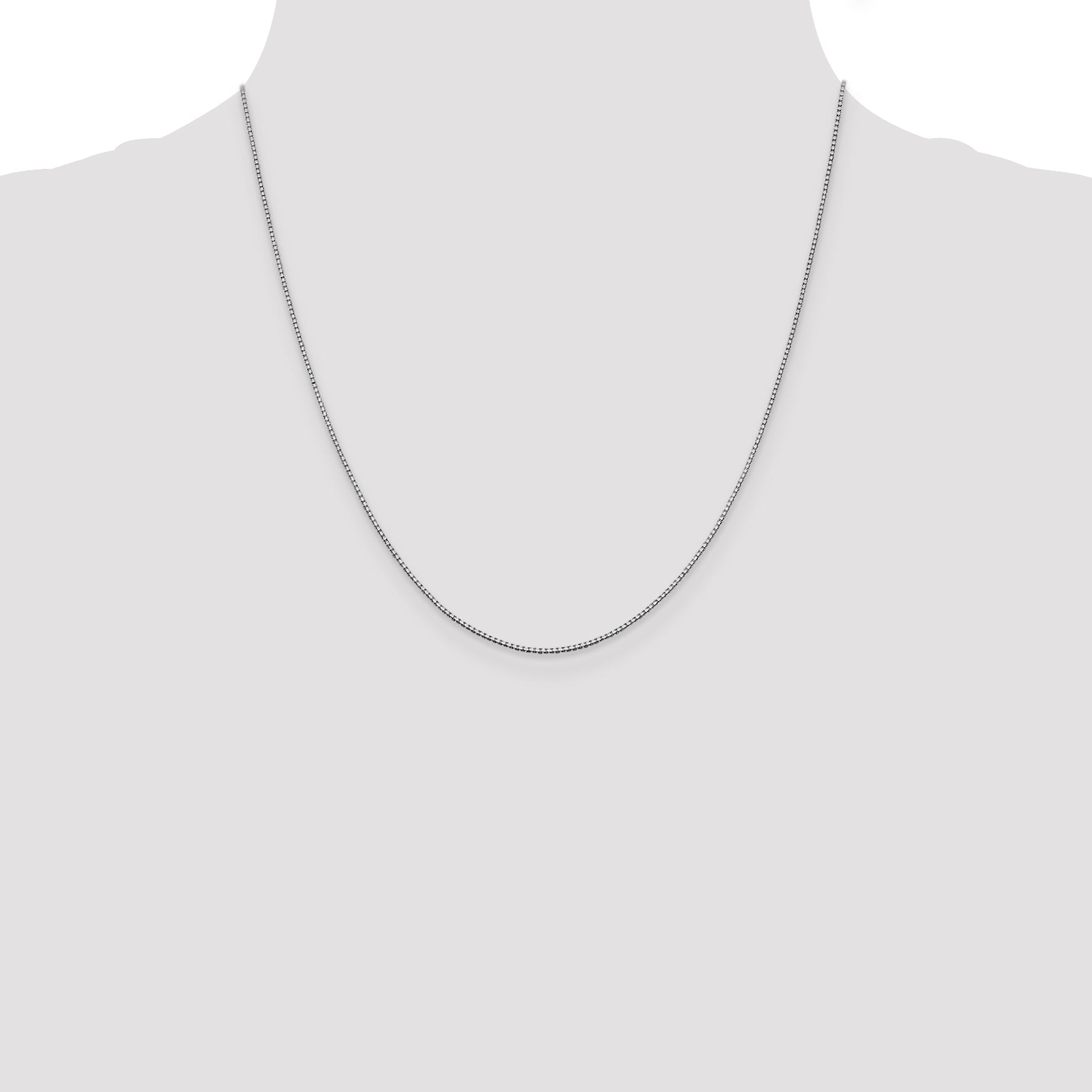 10K White Gold Wg .95mm Box Chain
