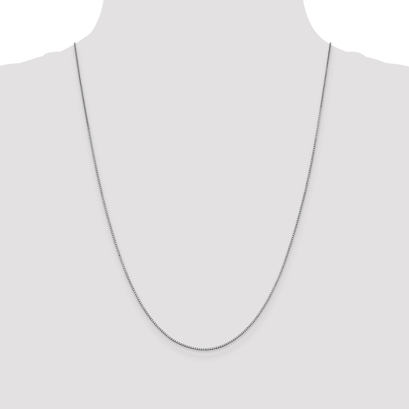 10K White Gold Wg .95mm Box Chain