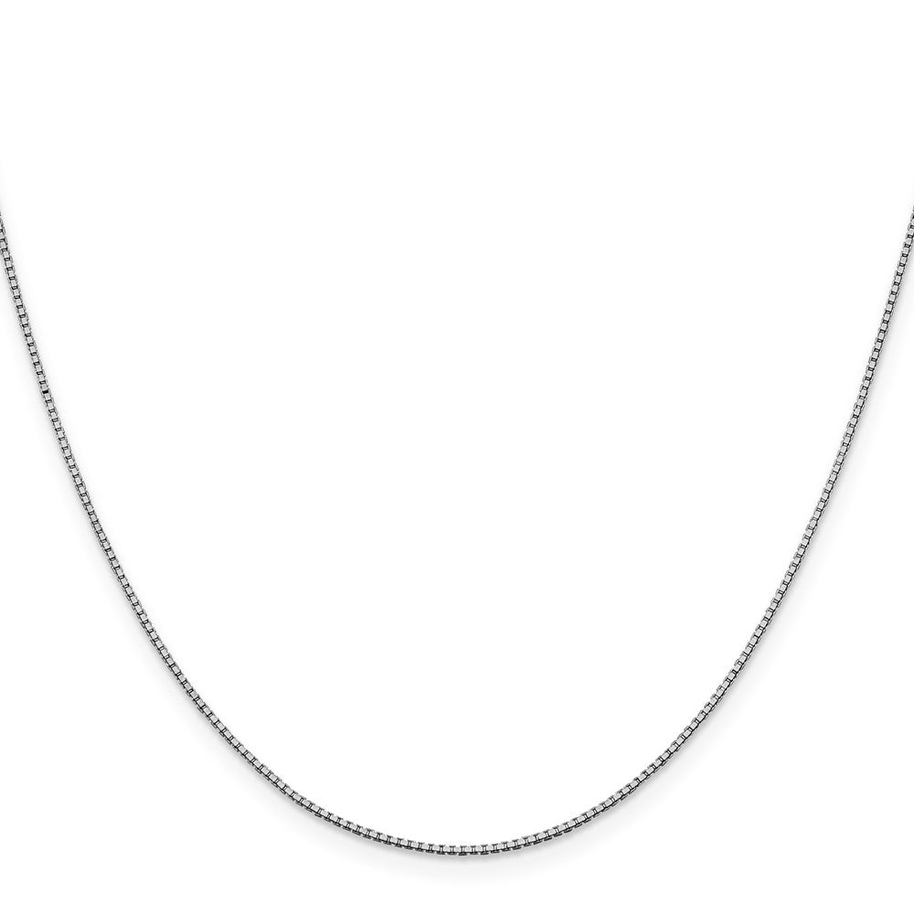 10K White Gold 1mm Box Chain Necklace