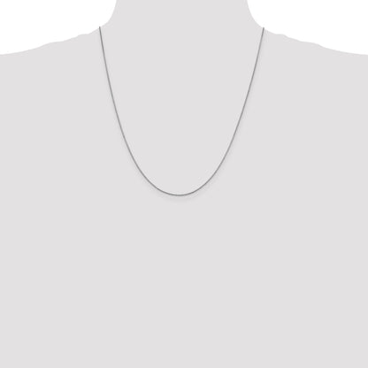 22 Inch 10K White Gold 1mm Box Chain