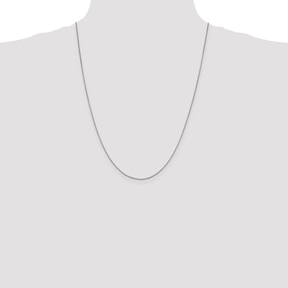24 Inch 10K White Gold 1mm Box Chain