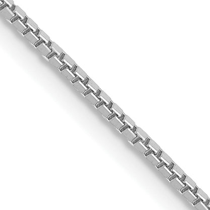22 Inch 10K White Gold 1mm Box Chain