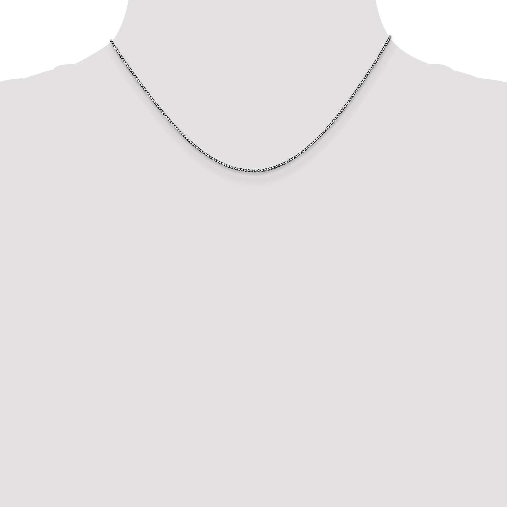 10K White Gold Wg 1.05mm Box Chain