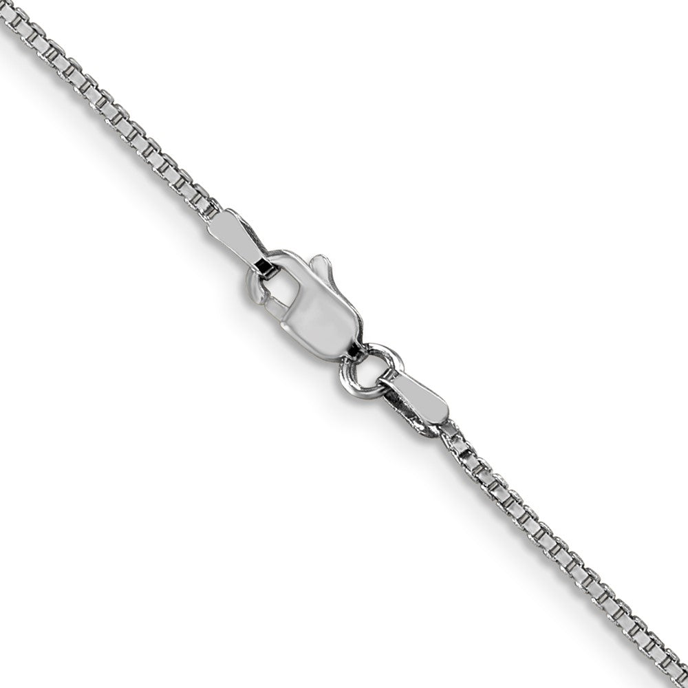 10K White Gold Wg 1.1mm Box Chain Necklace